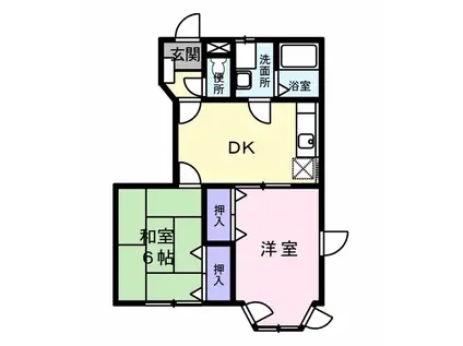 ネオレジデンスA(2DK/1階)の間取り写真