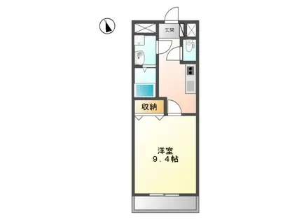 エスポア井ノ口(1K/1階)の間取り写真