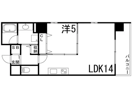 ELNIDO-FUKUZAWA(1LDK/7階)の間取り写真