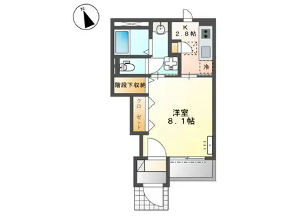 ベル・フランシーズ(1K/1階)の間取り写真