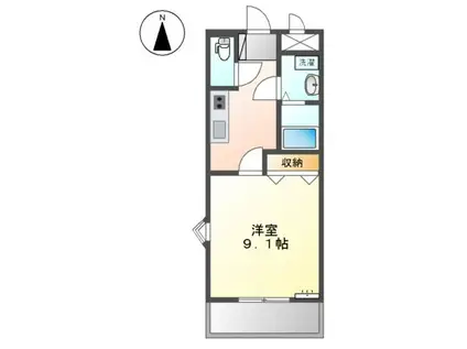 サンパレス(1K/1階)の間取り写真