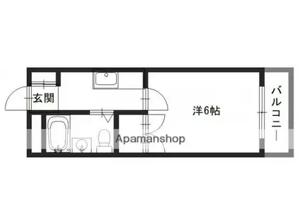 グランドコーポKS(1K/5階)の間取り写真