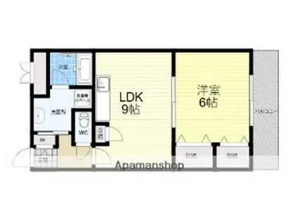 住吉マンション(1LDK/4階)の間取り写真