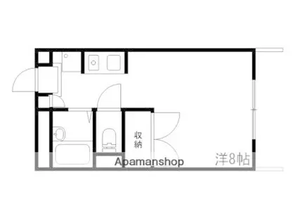 ノーブル高町(ワンルーム/1階)の間取り写真