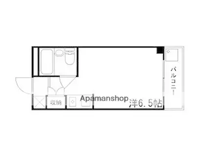 ハッピーコート駅前(ワンルーム/8階)の間取り写真