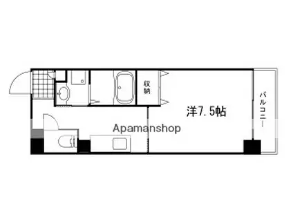 ベル・ドミール西二階町(1K/1階)の間取り写真