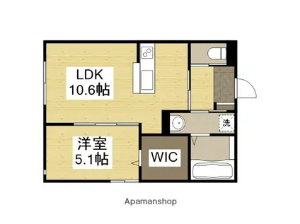 シャルマン シエロ(1LDK/2階)の間取り写真