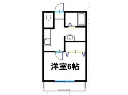エスポワール雅1(1K/1階)の間取り写真