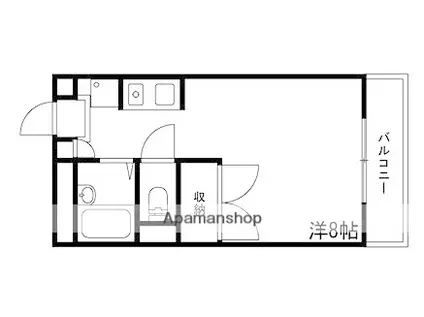 ノーブル英賀保駅前(ワンルーム/2階)の間取り写真