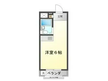 ソルテリアユタカ(ワンルーム/2階)の間取り写真