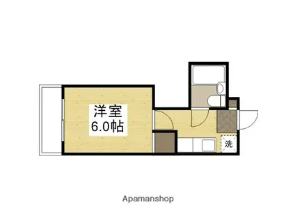 ハイム北八代(1K/1階)の間取り写真