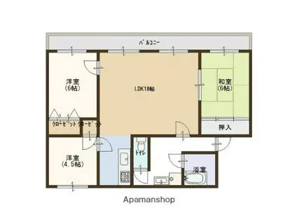 アルテハイム姫路(3LDK/1階)の間取り写真