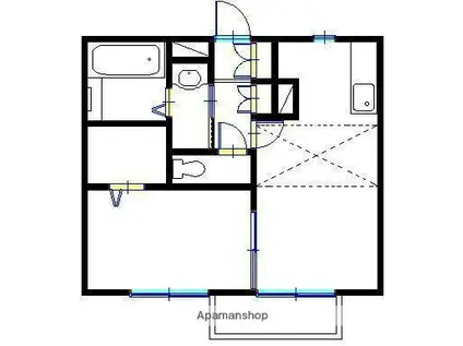 アーバンプラザⅠ号館(1LDK/2階)の間取り写真