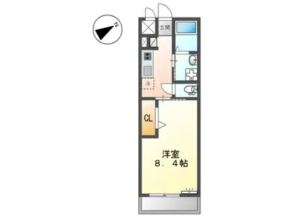 ファルコ 土山(1K/2階)の間取り写真