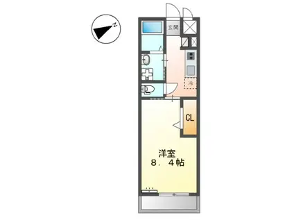 ファルコ 土山(1K/2階)の間取り写真
