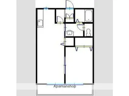 ソレジオ横田(1LDK/2階)の間取り写真