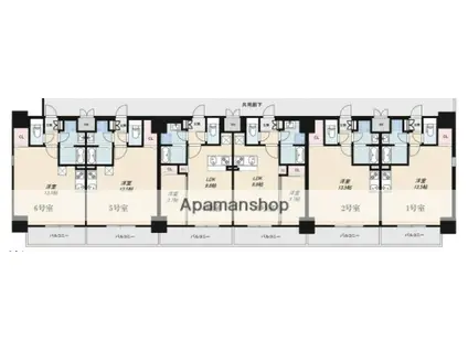 レジデンスH忍町(ワンルーム/1階)の間取り写真