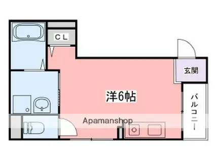 インタービレッジ青山一番館(ワンルーム/2階)の間取り写真