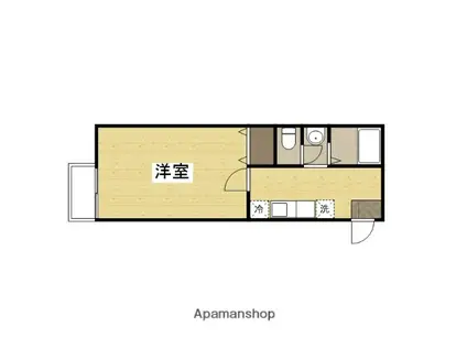 エトランス東洋高前(1K/1階)の間取り写真