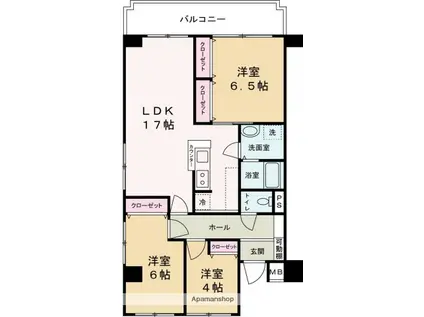 アルコ・ラ・カーサ佃町Ⅱ(2LDK/7階)の間取り写真