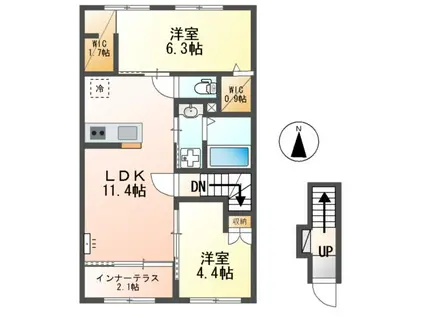 レスポワール(2LDK/2階)の間取り写真