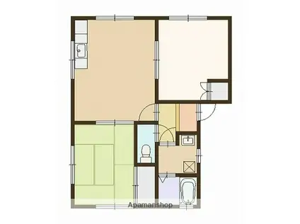 グリーンハイツ(2LDK/2階)の間取り写真