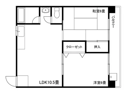 リノグランベル姫路(2LDK/4階)の間取り写真