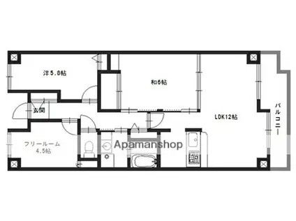 ロイヤルシャトー手柄南(2SLDK/3階)の間取り写真
