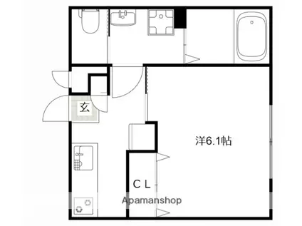 リープラス御着駅前(1K/1階)の間取り写真