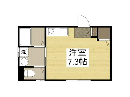 FLEUR若菜町(ワンルーム/3階)の間取り写真