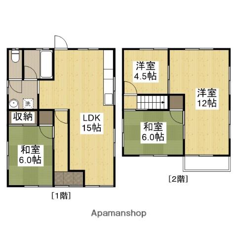 山陽本線 姫路駅 バス乗車時間:21分 田寺東3丁目バス停バス停で下車 徒歩2分 2階建 築31年(4LDK)の間取り写真