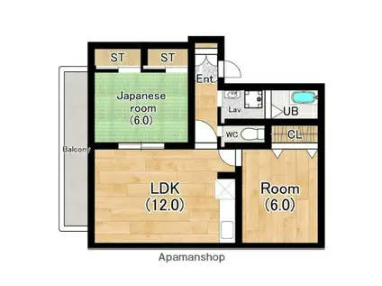 ジーライズ飾磨プランレーヌ A棟(2LDK/2階)の間取り写真