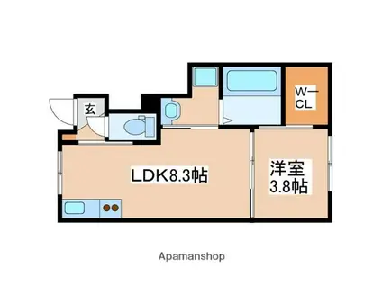 西蒲田ハイツ2 A棟(1LDK/1階)の間取り写真