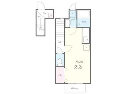 メゾン・アラモード(ワンルーム/2階)の間取り写真