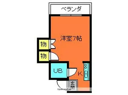 アスカユニハウス(1K/2階)の間取り写真