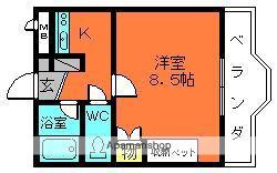 グレースビュー壱番館(1K/2階)の間取り写真
