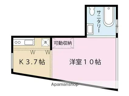 近鉄橿原線 大和八木駅 徒歩8分 4階建 築18年(1K/1階)の間取り写真