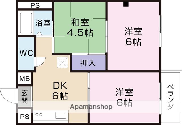 新栄マンション(3DK/1階)の間取り写真