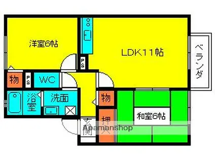 フォレスタ(2LDK/1階)の間取り写真