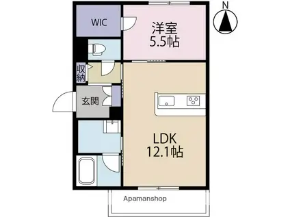 ザ・プレミアムステージア(1LDK/3階)の間取り写真