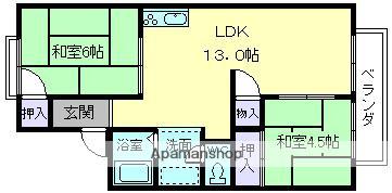 ビレッジコート1番館(2LDK/1階)の間取り写真