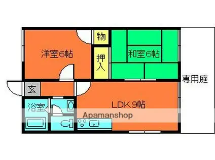 コスモハイツ福田Ⅰ(2LDK/1階)の間取り写真