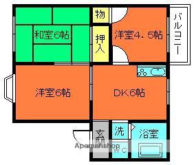 メゾンゆう(3DK/2階)の間取り写真