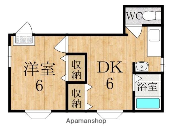 メゾンレイ天理(1DK/3階)の間取り写真