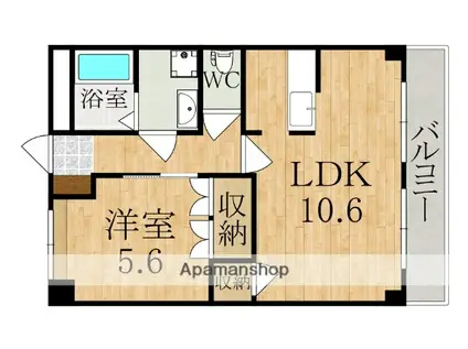 グレイス・ヴィラ(1LDK/2階)の間取り写真