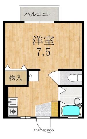 メイプルハイツ(1K/2階)の間取り写真