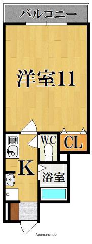 クレアールKITANO(1K/5階)の間取り写真