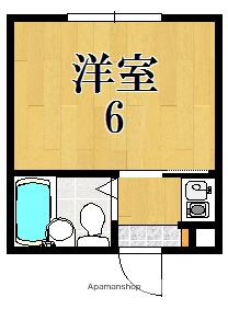 エスティライフあやめ池(1K/2階)の間取り写真