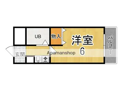 シティパレス西大寺P-Ⅰ(1K/2階)の間取り写真