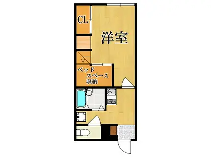 レオパレスIKARUGA 23(1K/2階)の間取り写真